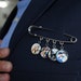 Photo Lapel Pin, Wedding Boutonniere Pin, Custom Picture Lapel Pin, Personalized Photo Gift Pin, Gift For Groom