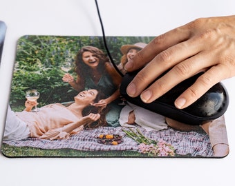 Personalized Gift Custom Mousepad, Photo Gifts Desk Accessories, Gift For Boss Photo Mouse Mat