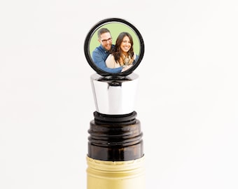 Personalized Wine Bottle Stopper, Custom Photo Wine Stopper, Picture Wine Gift