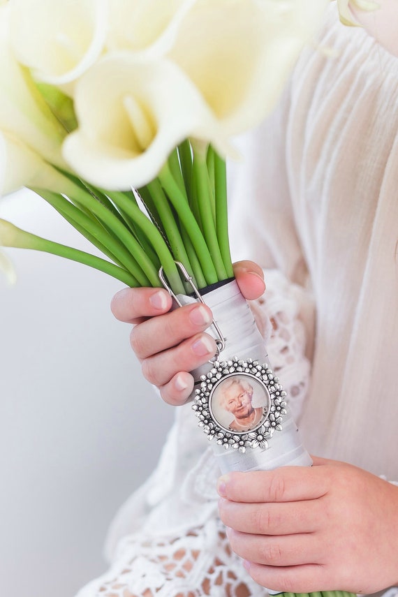 Custom Bridal Bouquet Photo Charm