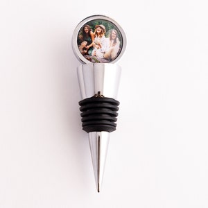 Custom Photo Wine Stopper, Personalized Wine Bottle Stopper, Picture Wine Gift