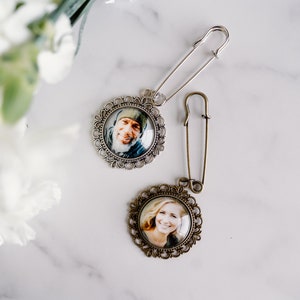 Personalized Bridal Bouquet Charm, Picture Charm For Bouquet, Wedding Bouquet Charm