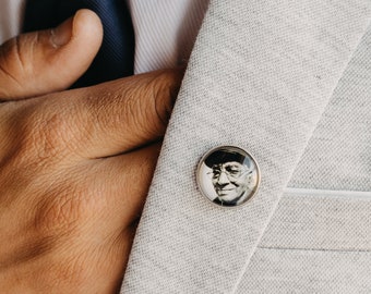 Memorial Gift, Photo Lapel Pin, Memorial Keepsake Photo Gift, Custom Lapel Pin