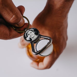 Photo Bottle Opener, Groomsmen Personalized Gift, Father&#39;s Day Gift