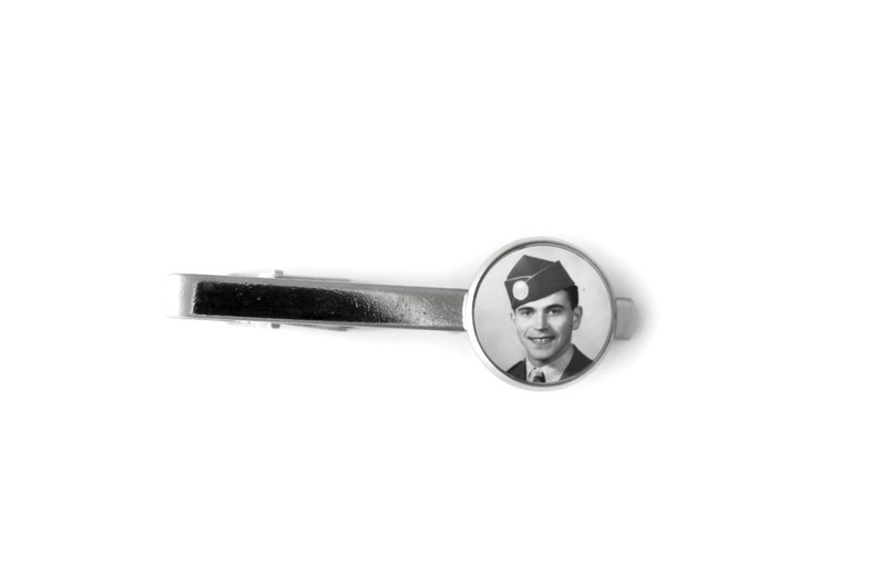 Custom Photo Tie Clip, Personalized Memorial Gift, Custom Picture Tie Tack, Gift For Groom From Bride, Personalized Wedding Gift For Him image 10
