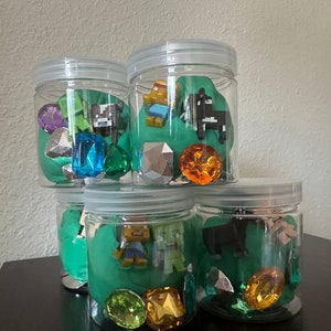 Play Dough Jars Minecraft-Inspired