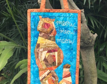 Paper Pieced Cat Door Hanger Pattern - PDF-sofortiger Download quilt block