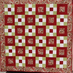 Irish Square Dance Quilt Pattern - PDF, 4 sizes included