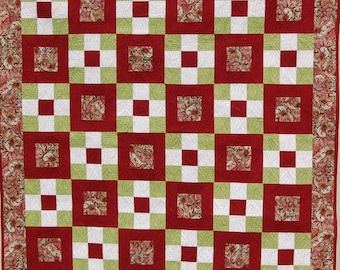 Irish Square Dance Quilt Anleitung - PDF, 4 Größen enthalten