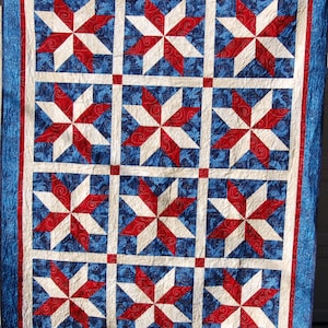 Yankee Doodle Stars Quilt Pattern - PDF