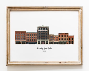 Distrito de aterrizaje histórico de Fort Wayne Lámina artística