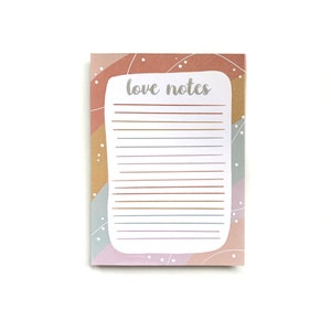 Love Notes Notepad - 100 pages - Hand Drawn Illustration