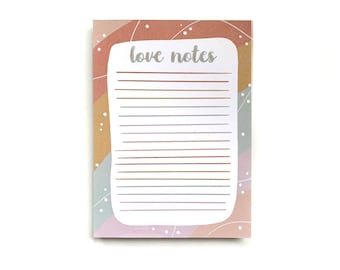 Bloc de notas Love Notes - 100 páginas - Ilustración dibujada a mano