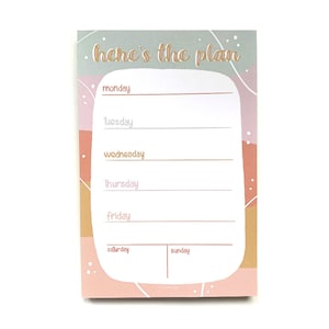 Weekly Plan Notepad - 50 pages - Hand Drawn Illustration