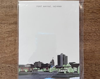 Bloc de notas del parque del paseo marítimo de Fort Wayne, Indiana