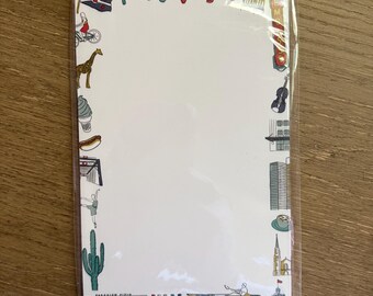 Bloc de notas de 50 páginas con garabatos de Fort Wayne, Indiana