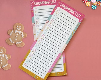 Shopping List Notepad - 50 pages - Hand Drawn Illustration