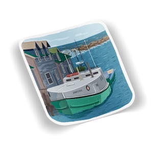 Janice Sue Fishtown Leland Michigan Vinyl Sticker