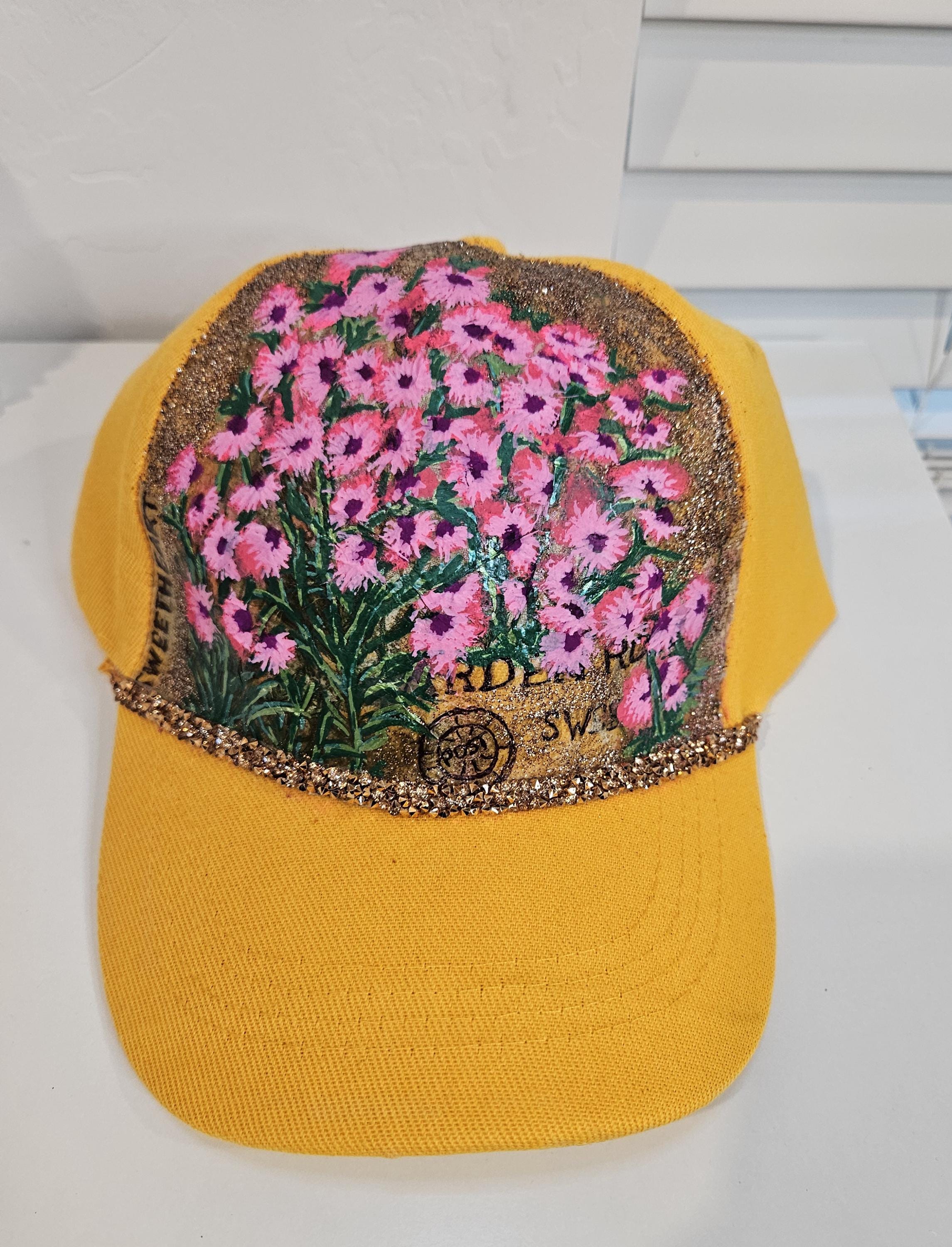 Hand-painted Baseball Hat: Original Wearable Art, Unique  display picture 2
