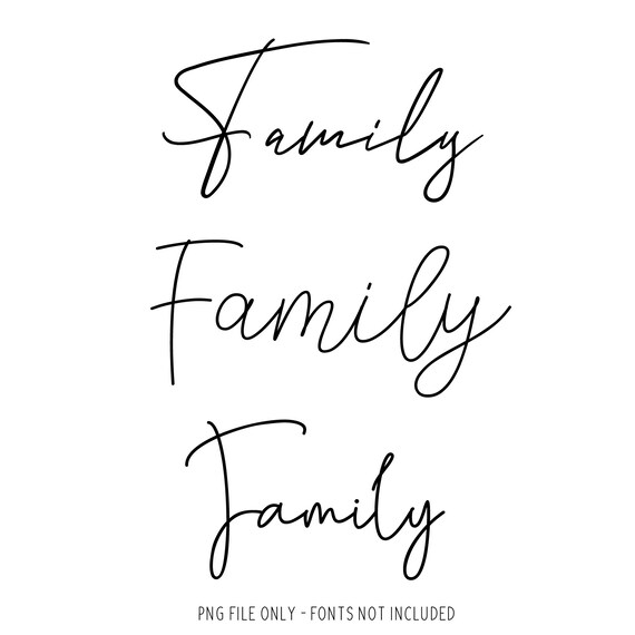 Family Fonts Digital Download PNG - Etsy