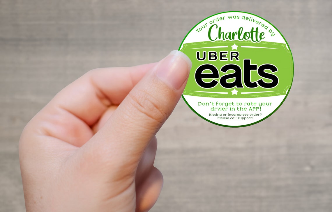 Uber Eats Stickers Sheet of 20 Order Sticker Thank You Etsy