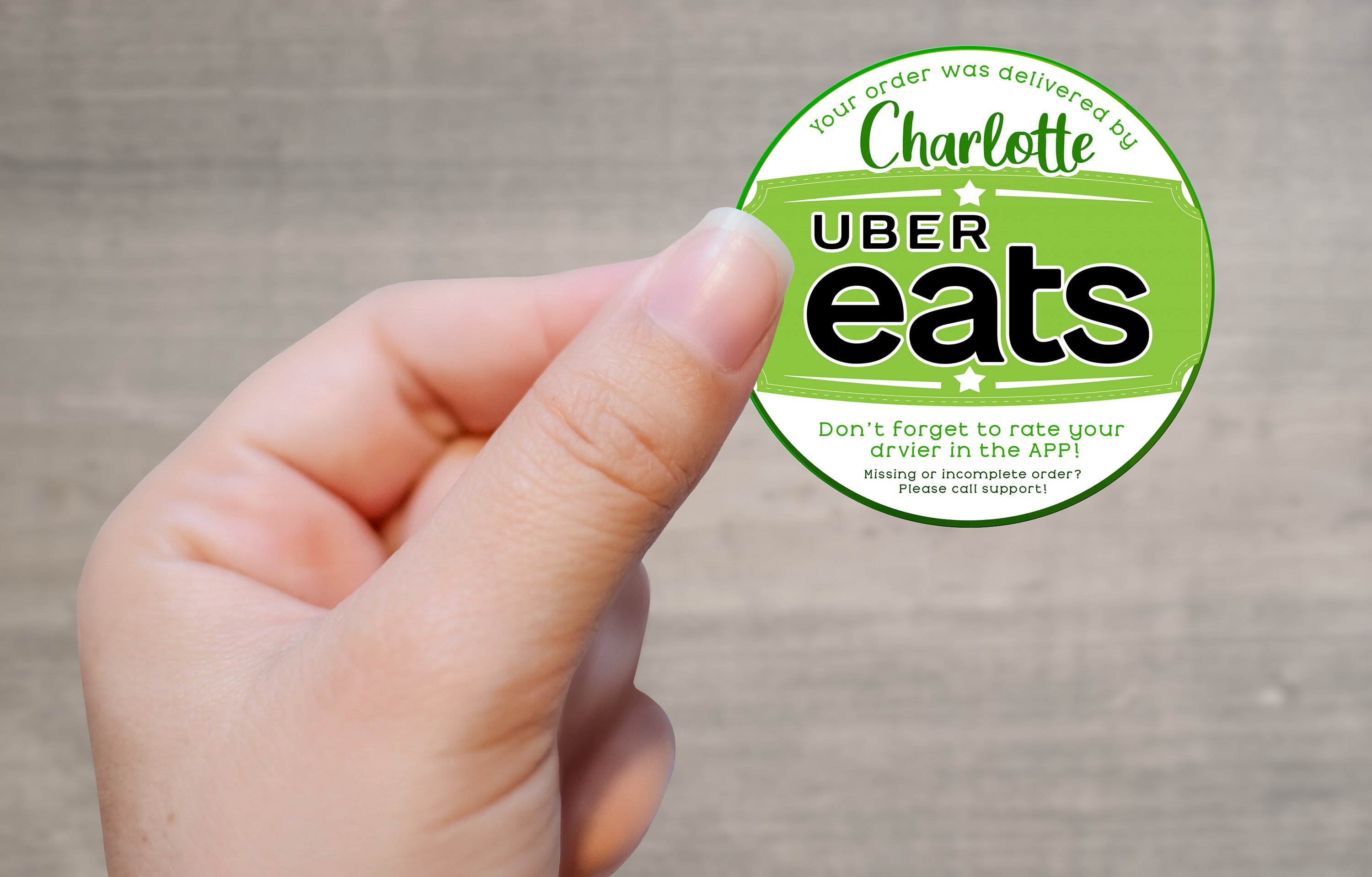 Uber Eats Stickers Sheet of 20 Order Sticker Thank You Etsy