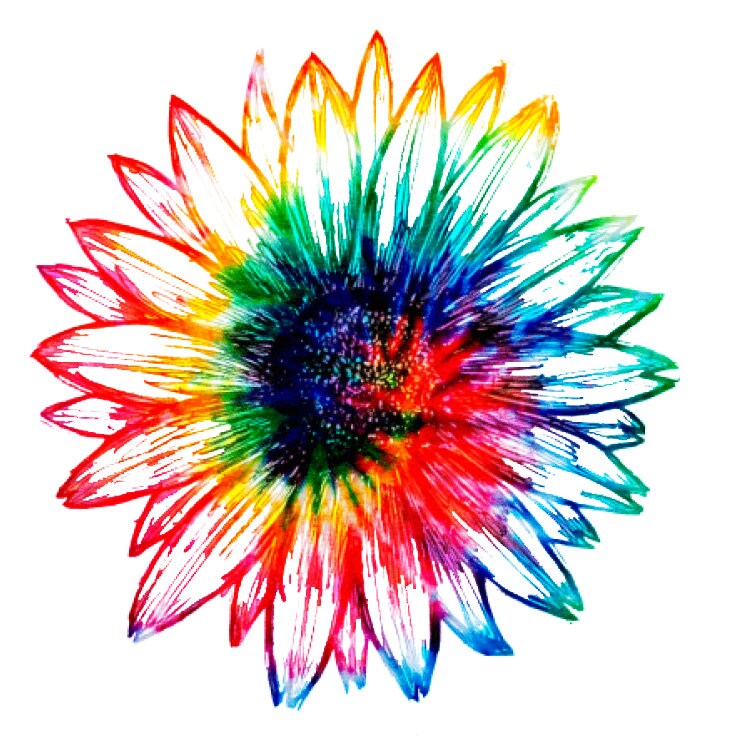 Tie Dye PNG Tie Dye Sunflower PNG Sublimation Design Digital Download ...