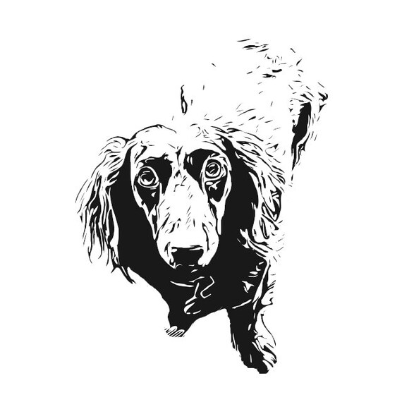 Longhaired Dachshund Svg Png Ssv3 Printable Cutout Etsy