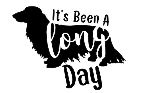 Its Been A Long Day Longhair Dachshund Shirt Logo Svg Etsy