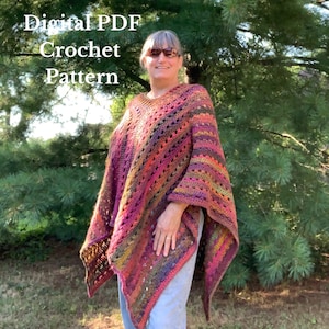 poncho crochet pattern, womens pocho pattern, crochet pattern, crochet pattern, easy poncho pattern