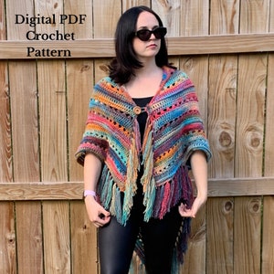 Poncho Crochet Pattern,  Boho Poncho Crochet Pattern, Poncho Crochet Pattern, High Low Poncho Pattern, Poncho Pattern, Christmas Gift Giving