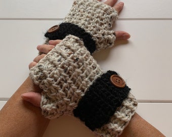 Fingerless Gloves, Fingerless Mitts, Crochet Fingerless Gloves, Neutral Fingerless Gloves, Texting Gloves, Womens Gloves, Ladies Gloves