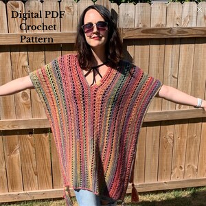 Crochet Poncho Pattern, Boho Poncho Pattern, Bohemian Poncho Pattern, Crochet Poncho, Christmas Gift Giving, Poncho Pattern