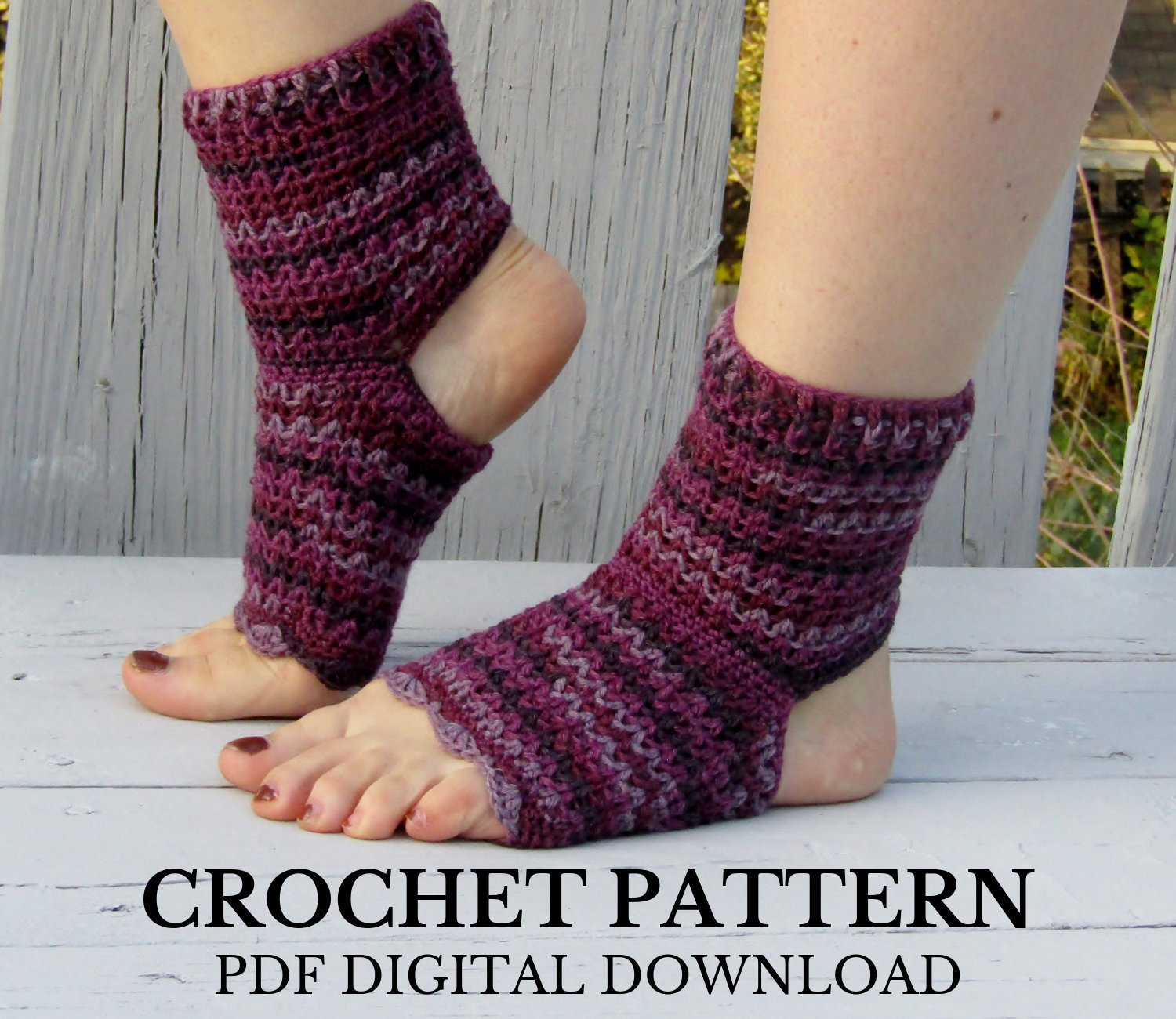 CROCHET PATTERN Yoga Socks Pattern Crochet Socks Any Size PDF Download 