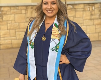 Guatemala graduation stole( Satin)