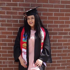 Peruvian flag graduation stole