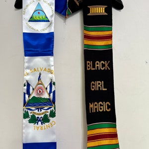 Kente mix 2 countries graduation stole/sash