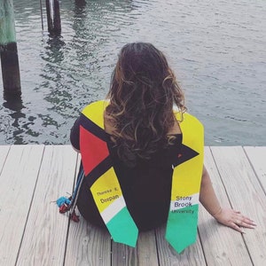 Guyana Flag graduation stole(not embroidery)