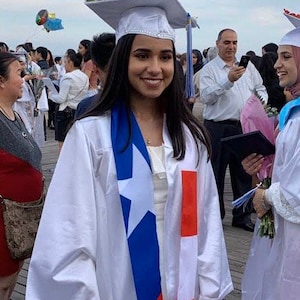 Estola de graduación bandera de Puerto Rico (Satén)