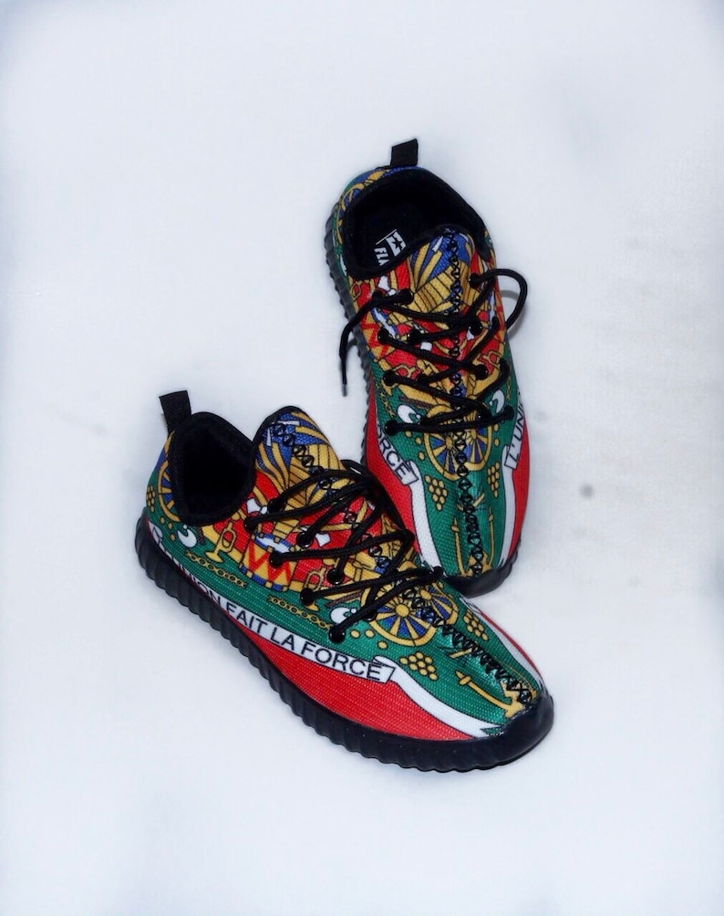 Haitian flag shoes Etsy
