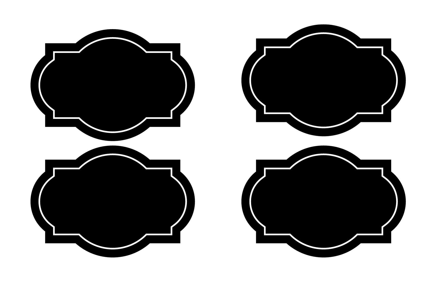 12 Blank Black Labels for Your Pantry 3 Sheets 4x6 - Etsy