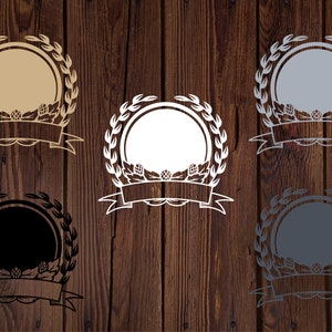Beer Hops Banner Sign PNG/SVG, Digital Graphic + Working Stencil Download