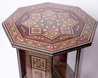 Wooden Table - table - mosaic - Side table - Tea table - Coffee table - Wooden decor - home decor
