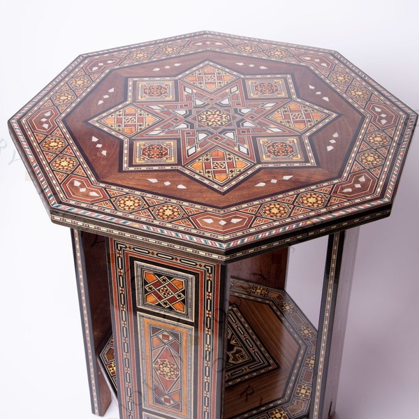 Wooden Table - table - mosaic - Side table - Tea table - Coffee table - Wooden decor - home decor