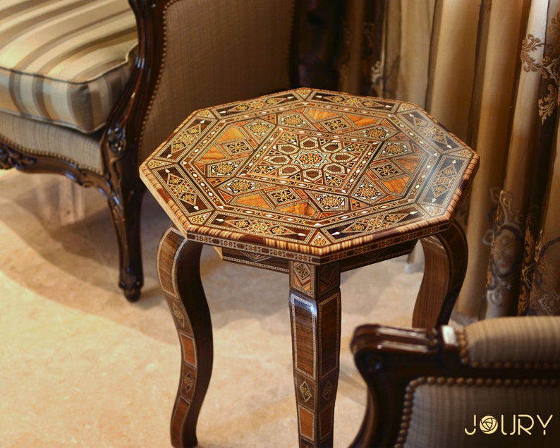 Wooden Table Table Mosaic Side Table Tea Table Etsy