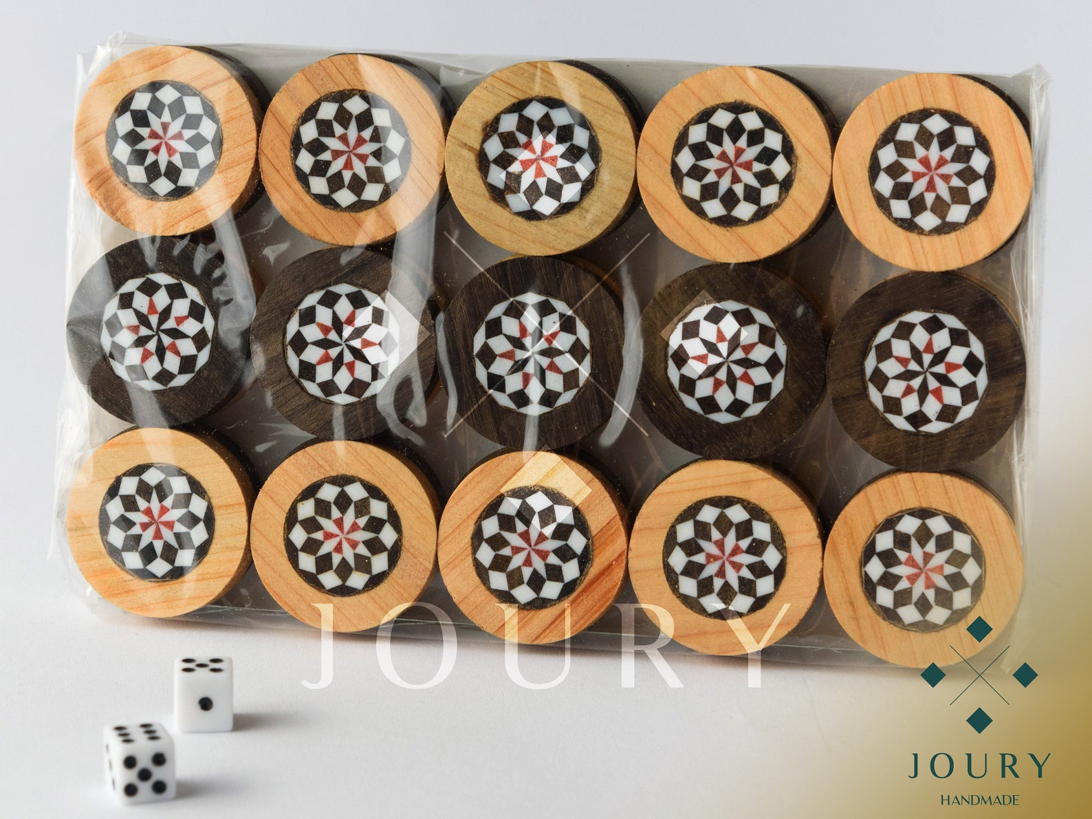 Wooden Backgammon Pieces, Handcrafted, Set of 30 Pieces, Chess Pieces ...