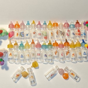 Baby Bottles Clear 500pc Bulk  Mary's Dollhouse Miniature Accessories