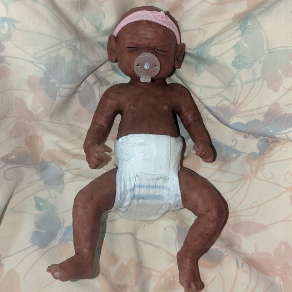 Ready To Ship#Macy -Booboo AA Baby preemie Full Body Silicone baby Girl reborn Mini doll 10" Baby