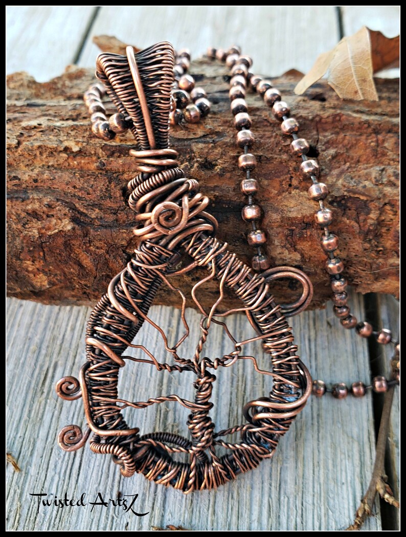 Copper Wire Wrapped Tree of Life Pendant Etsy