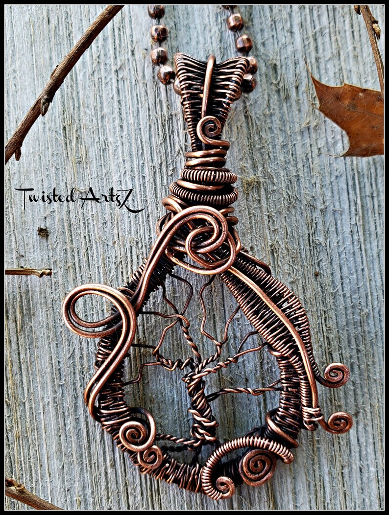 Copper Wire Wrapped Tree of Life Pendant Etsy